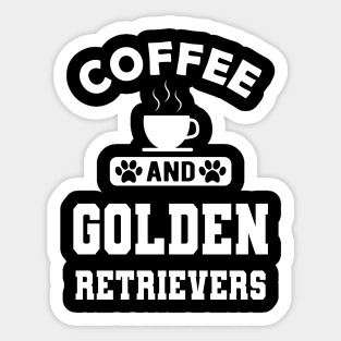 Golden Retriever - Coffee and golden retrievers Sticker